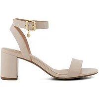 Dune London Memee Midi Block Heel Sandals - Ecru