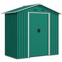 Outsunny 6.5Ft X 3.5Ft Garden Shed, Metal Shed For Garden And Outdoor Storage, Green