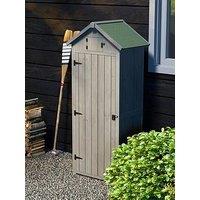 Outsunny Garden Storage Shed 3 Shelves Tool House W/ Asphalt Roof 77 X 54 X 179 Cm Grey