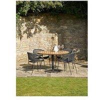 Pacific Lifestyle Dakota Outdoor 4 Seater Dining Set Black