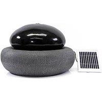 Streetwize Solar-Powered Black Pebble Water Fountain