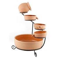 Streetwize Solar-Powered Cascading Terracotta Water Feature