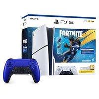 Playstation 5 Disc Console 1Tb - Fortnite Flowering Chaos Bundle & Dualsense Wireless Controller - Cobalt Blue