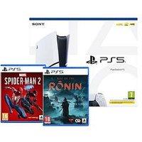 Playstation 5 Disc Console With Rise Of The Ronin & Marvel'S Spider-Man 2