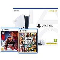 Playstation 5 Disc Console With Wwe 2K25 & Gta V