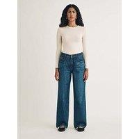Nobodys Child Wide Leg Jean - Mid Wash