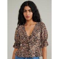 Nobodys Child Orrie Lace Up Top - Multi