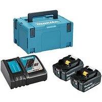 Makita 18V Lxt Power Source Kit 2 X 5Ah Batteries, Fast Charger & Makpac Carry Case