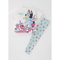 Bluey Short Sleeve Top Legging Set - Beige