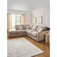 Very Home Treviso Left Hand Corner Fabric Chaise With Footstool