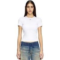Diesel T-Ele-Long-D Small Logo T-Shirt - White