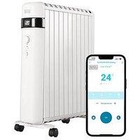 Black & Decker 1.5Kw Smart Digital Oil-Free Radiator With 24-Hour Timer - White