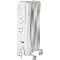 Black & Decker 1500W 7-Fin Oil-Filled Radiator With 24-Hour Timer - White