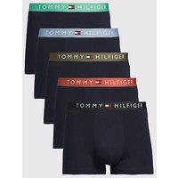 Tommy Hilfiger 5 Pack Contrast Waistband Trunks - Multi