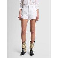 7 For All Mankind Tailored Slouch Denim Shorts - White