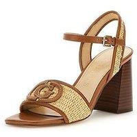 Guess Ganika Block Heel Raffia Sandal