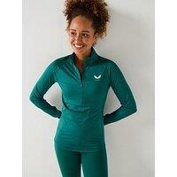 Castore Women'S Training Adapt Half Zip Long Sleeve Top - Seafoam/Sage White/Reflective