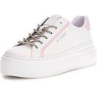 Guess Ameria Sparkly Lace Sneakers - White