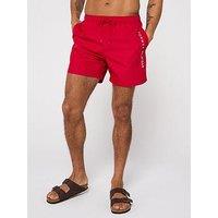 Tommy Hilfiger Medium Drawstring Swim Shorts - Red