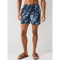 Tommy Hilfiger Medium Drawstring Floral Print Swim Shorts - Dark Floral