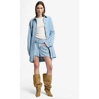 7 For All Mankind Belted Shorts - Light Wash