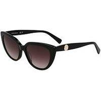 Longchamp Lo766S Cat Eye Acetate Sunglasses - Black