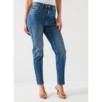 V By Very Slim Fit High Waist Jeans - Midi Wash