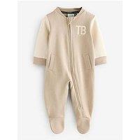 Ted Baker Baby Boys Varsity Sleepsuit - Beige