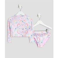 River Island Mini Mini Girls Under The Sea Printed Bikini Set - Lilac