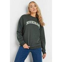 Long Tall Sally Slogan Sweatshirt - Grey