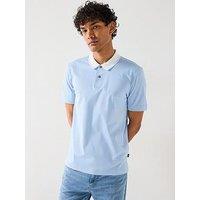 Boss H-Phillipson 199 Contrast Collar Slim Fit Polo Shirt - Light Blue