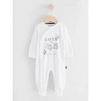 Ted Baker Baby Boys Born In 2025 Sleepsuit - White