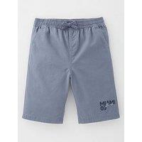 V By Very Boys Overdye Twill Shorts - Blue