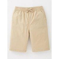 V By Very Boys Poplin Shorts - Stone Beige