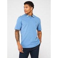 Boss Desertcollar Contrast Polo Shirt - Blue