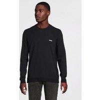 Boss Momentum Lite Cotton Knitted Jumper - Dark Blue