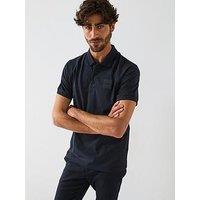 Boss Paddy Rib Polo Shirt-Dark Blue - Dark Blue