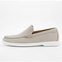 Boss Sienne Monogram Loafers - Medium Beige