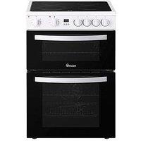 Swan Sx16720W 60Cm Electric Twin Oven Ceramic Hob Cooker - White