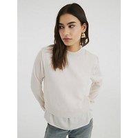 River Island 2 In 1 Layered Jumper - Beige