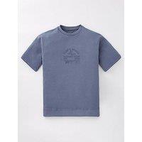 V By Very Boys Sweat T-Shirt With Chest Embroidery - Blue
