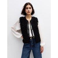 New Look Loop Knit Waistcoat - Black