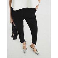 River Island Elasticated Cigarette Trouser - Black