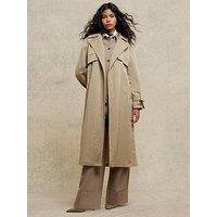 River Island Relaxed Wrap Trench Coat - Beige