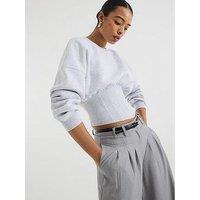 River Island Corset Hem Sweatshirt - Grey