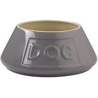 Mason Cash Grey Non Tip Lettered Dog Bowl 21Cm