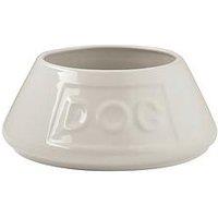 Mason Cash Cream Non Tip Lettered Dog Bowl 21Cm