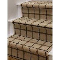 Homemaker Taupe Check Stair Runner