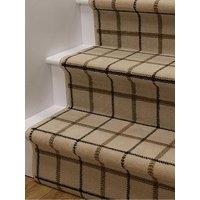 Homemaker Taupe Check Stair Runner