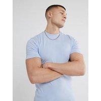 River Island Essentials Muscle Fit T-Shirt - Blue
